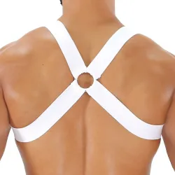 TOF Paris Harnais élastique Fetish X Blanc